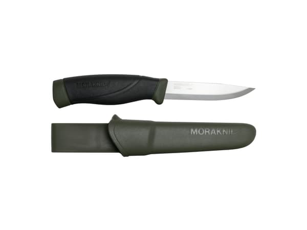 Morakniv 12210, Single/enkelt, Jaktkniv, Drop punkt, Kull stål, Termoplastisk elastomer (TPE), Grønn