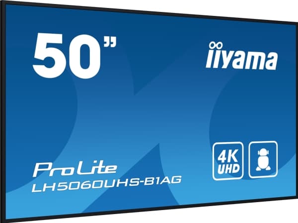 iiyama ProLite LH5060UHS-B1AG - 50" diagonaaliluokan (49,5" katseltavaksi) LED-taustavalaistu LCD-paneelinäyttö - digitaalinen opaste - sisäänrakenne