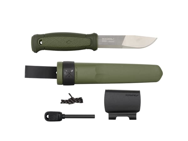 Morakniv Kansbol, Single, Jaktkniv, Drop point, Rostfritt stål, Polymer, Termoplastisk elastomer (TPE), Grön
