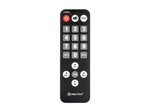 Cabletech RTV kaukosäädin DVB-T senioreille universaali