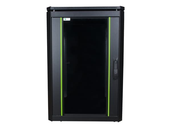Lanview by Logon Data Line - Rack skåp - 600 x 600 mm, data line - fristående - svart - 16U - 19"