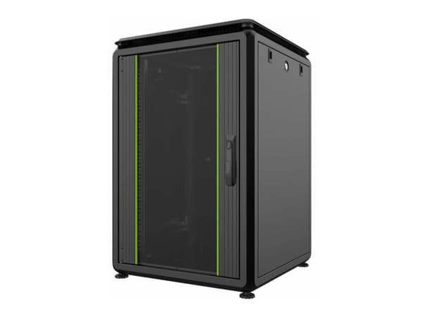 Lanview by Logon Data Line - Rack skåp - 600 x 600 mm, data line - fristående - svart - 16U - 19"