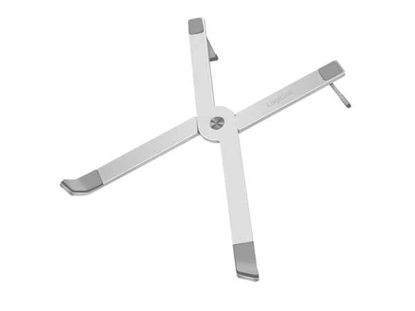 LogiLink Notebook stand, foldable, for 10 - 16 notebook, aluminum, silver