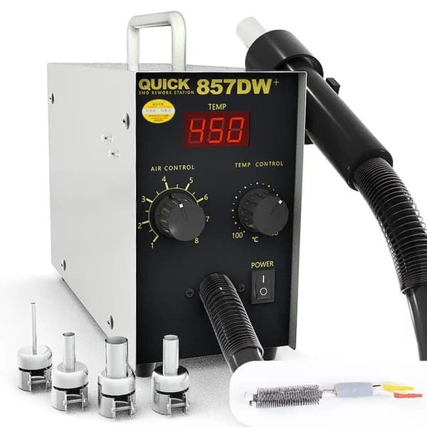 Varmepistol Station, Digital Temperatur Kontrol, Bærbar Reparationsværktøj, EU-stik 220V, QUICK 857DW