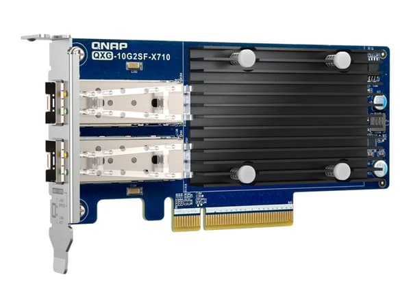 QNAP QXG-10G2SF-X710 - Nettverksadapter - PCIe 3.0 x8 lavprofil - 10 Gigabit SFP+ x 2 - for P/N: SFP1G-SX-85