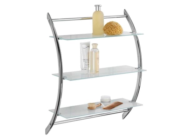 WENKO 15895100, Väggfäst, Metall, Silver, Badrum, 3 galler, 570 mm
