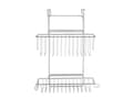 Miniatyrbilde 2 av 5: WENKO Door-mounted rack, Opphengsmontering, Metall, Kromfarget, Kjøkken, 2 hyller, Moderne
