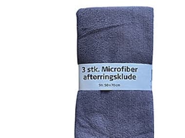 Microfiberklude 50x70cm - Microfiber aftørringsklud, stor. pakke a 3 stk