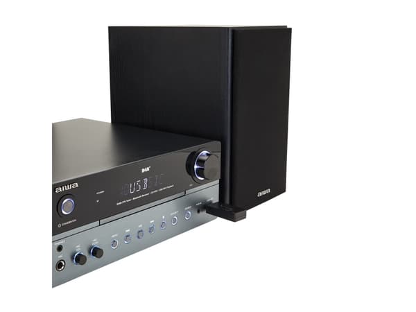 Aiwa MSBTU-700DAB, kotiäänen mikrojärjestelmä, arktisen sininen, Sort, Bakke, 25 W, 4 ohm (O), DAB+, FM