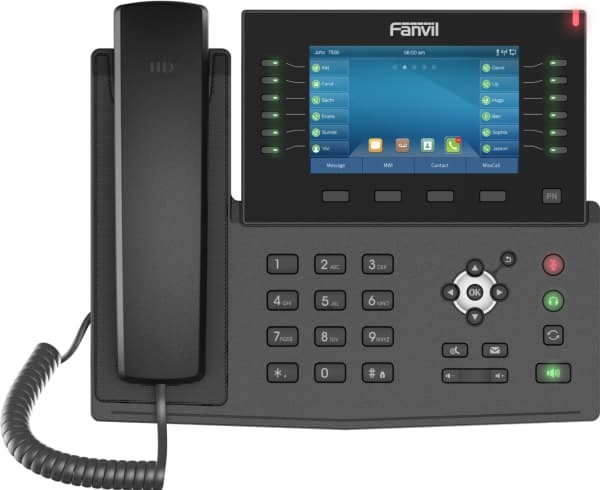 Fanvil X7C V2, IP-telefon, Svart, Trådbunden telefonlur, 20 linjer, Ton/Puls, LCD Svart