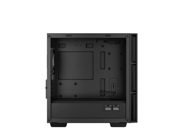DeepCool CH360 DIGITAL - mATX - genomskinlig sidopanel (härdat glas) - ingen strömförsörjning (ATX / PS/2) - svart - USB/ljud