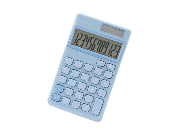 Genie 212 B, tasku, perus, 12 numeroa, akku/aurinkopaneeli, sininen