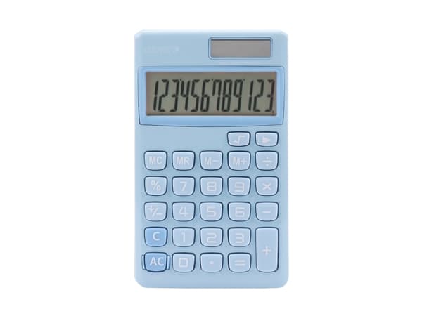 Genie 212 B, tasku, perus, 12 numeroa, akku/aurinkopaneeli, sininen