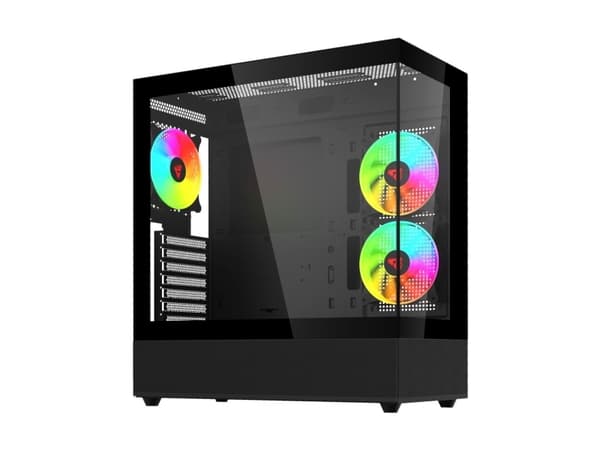Savio SIGMA X1, Midi Tower, PC, Svart, ATX, ITX, micro ATX, ABS, Kina Svart