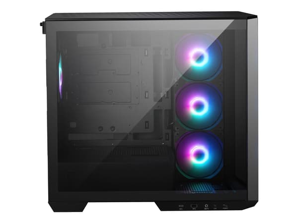 MSI MAG PANO M100R PZ - microATX-torn - genomskinlig sidopanel (härdat glas) - ingen strömförsörjning (ATX) - USB/ljud