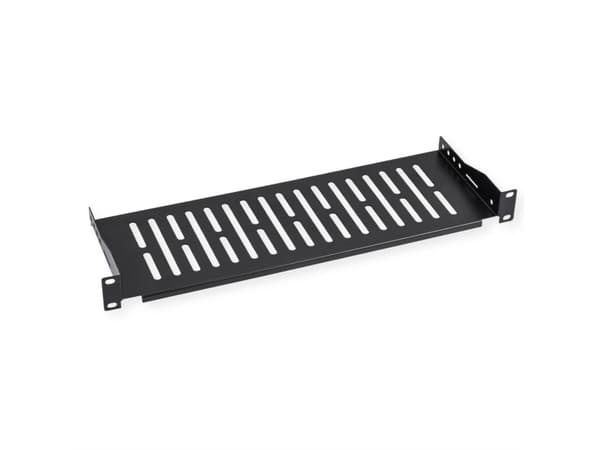 Value 26.99.0400, Rackhylle, Sort, 10 kg, 1U, 48,3 cm (19"), 485 mm