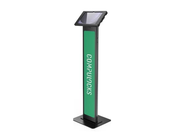 Compulocks Galaxy Tab A9+ Apex Enclosure Brandable Floor Stand Black - Stativ - for nettbrett - merkevaremulighet - låsbar - metallramme - svart - sk