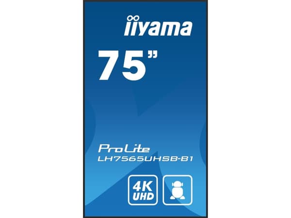 iiyama ProLite LH7575UHS-B1AG - 75" Diagonalklasse LED-bakgrunnsbelyst LCD-skjerm - intelligent skilting - med built-in media player, SDM Slot PC - A