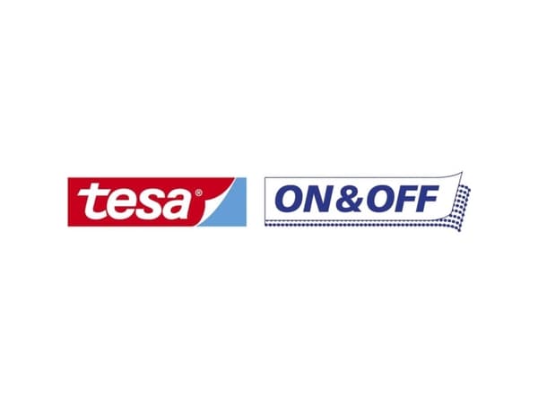 Tesa On & Off - Kiinnitysliima - 2 cm x 1 m - musta