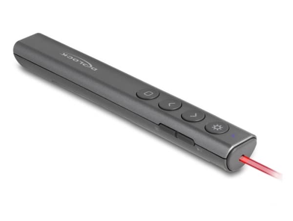 DeLOCK USB Laser Presenter anthracite, RF, USB, 30 m, Anthracite