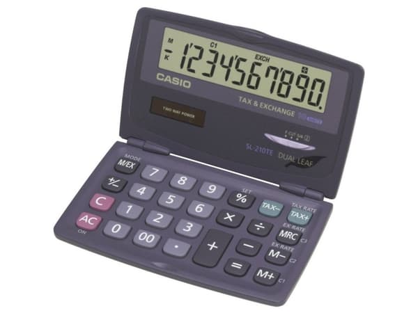 Casio SL-210TE - Lommekalkulator - 10 sifre - batteri, solpanel