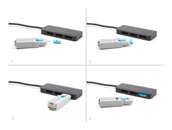 Delock - DisplayPort-port blockerare - blå (paket om 10)