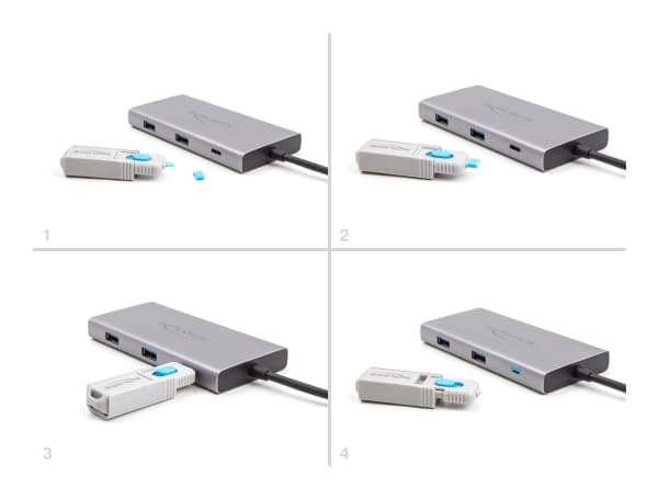 Delock - USB-C-portblokker - blå (en pakke 10)