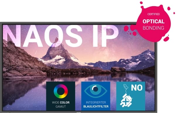 Newline Naos IP 86", interaktivt flatskjerm, 2,18 m (86"), LED, 3840 x 2160 piksler Sort