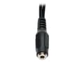 Miniatyrbild 5 av 5: Eaton Tripp Lite Series 3.5 mm 4-Position to 3.5 mm 3-Position Audio Headset Splitter Adapter Cable (F/2xM), 6 in. (15.2 cm) - Hörlursdelare - mini-p