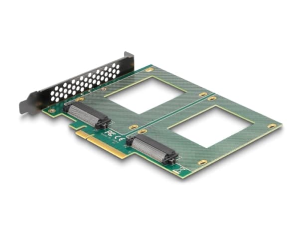 Delock - Lagringskontroll - bifurkasjon, 144 x 122 mm - U.2 NVMe - PCIe 4.0 x8