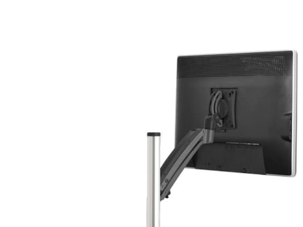 Chief Kontour Dynamic Column Single Arm Desk Mount - Single Monitor - Black - Monteringssett (leddarm, kontaktplate, skrivebordsklemmemontering, søyl