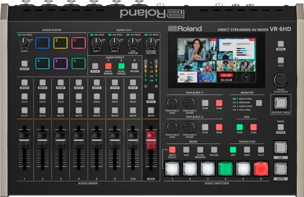 Roland VR-6HD, 28 kanaler, Bluetooth, 55 W, Sort