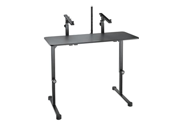 KOENIG & MEYER 18803-000-55 - Bordplate for tastaturstativ "Omega" (mål 1100 x 450 x 15,5 mm | oppbevaringsområde 450 x 1100 mm) - i sort (18803-000-