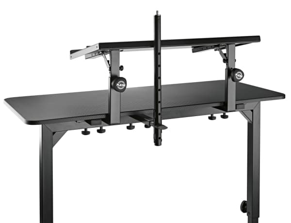 KOENIG & MEYER 18803-000-55 - Bordplate for tastaturstativ "Omega" (mål 1100 x 450 x 15,5 mm | oppbevaringsområde 450 x 1100 mm) - i sort (18803-000-