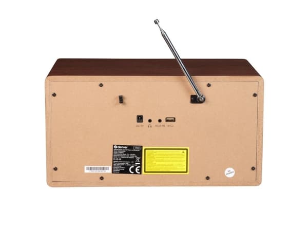 DENVER MDA-525DW - Äänentoistojärjestelmä - 2 x 50 Watt - tumma puu