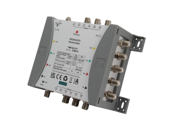 Triax TMS 5×12 C, 5 innganger, 12 utganger, 950 - 2200 MHz, 5 - 862 MHz, 1.0, 2.0, RED