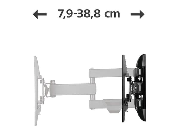 Hama 00220840, 50 x 50 mm, 200 x 200 mm, -12 - 12°, 3°, Stål, Sort