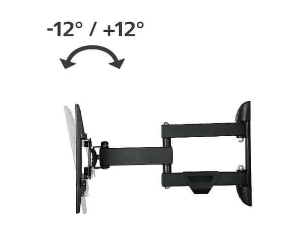 Hama 00220840, 50 x 50 mm, 200 x 200 mm, -12 - 12°, 3°, Stål, Sort