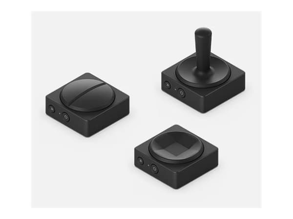 Microsoft Adaptive Joystick Button, Joystick, Bluetooth/USB, Black, Microsoft Adaptive Hub, Battery, Built-in