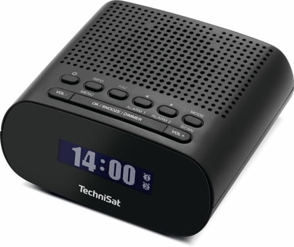 TechniSat TECHNIRADIO 50, Klockradio, Analog och digital, DAB+, FM, 87,5 - 108 MHz, 174 - 240 MHz, 1 W