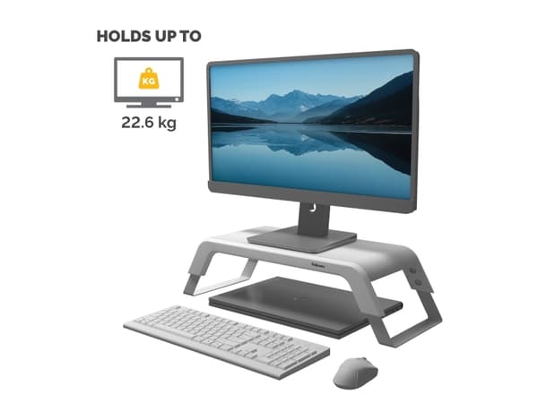 Fellowes Hana LT - Skjermstativ - skrivebord - hvit