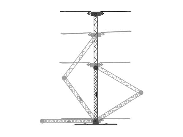 Hama 00220853, 100 x 100 mm, 400 x 400 mm, -12 - 3°, 6°, Stål, Svart