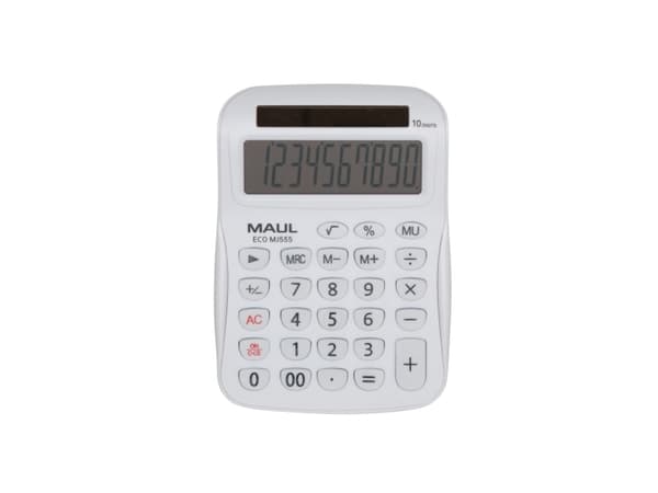 MAUL ECO MJ555, Skrivbord, Grundläggande, 10 siffror, 1 linjer, Solar, Svart Svart