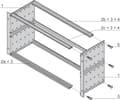 Miniatyrbild 4 av 5: Schroff 24564-432, Understativ, Gjuten aluminium, Gjuten aluminium, 7,5 kg, 6U, IEC 60297-3-100, -101, IEEE 1101.1