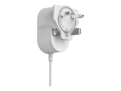 Yale - Strömadapter - AC 100-240 V - 12 Watt - Europa, Storbritannien Vit