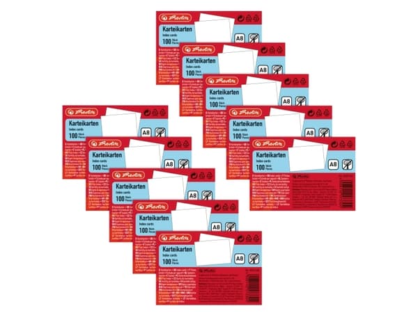 Herlitz 50021406, Hvit, A8, 100 ark, 10 stk.