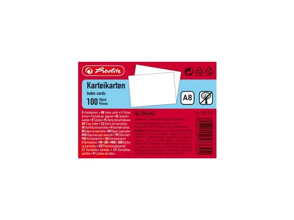 Herlitz 50021406, Hvit, A8, 100 ark, 10 stk.