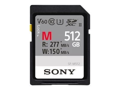 Sony SFM512/T2, 512GB, SDXC, Class 10, UHS-II, 277MB/s, 150MB/s