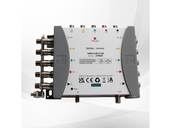 TRIAX TMSS 5 SPLIT jakelija 2gang 4SAT+ 1terr.to 8SAT+2terr.6dB SAT 4dB 318644 (318644)