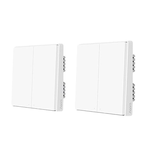 Smart väggströmbrytare, ZigBee-ljusfjärrkontroll, ingen neutral ledning krävs., D1 Ingen Neutral 2KX2